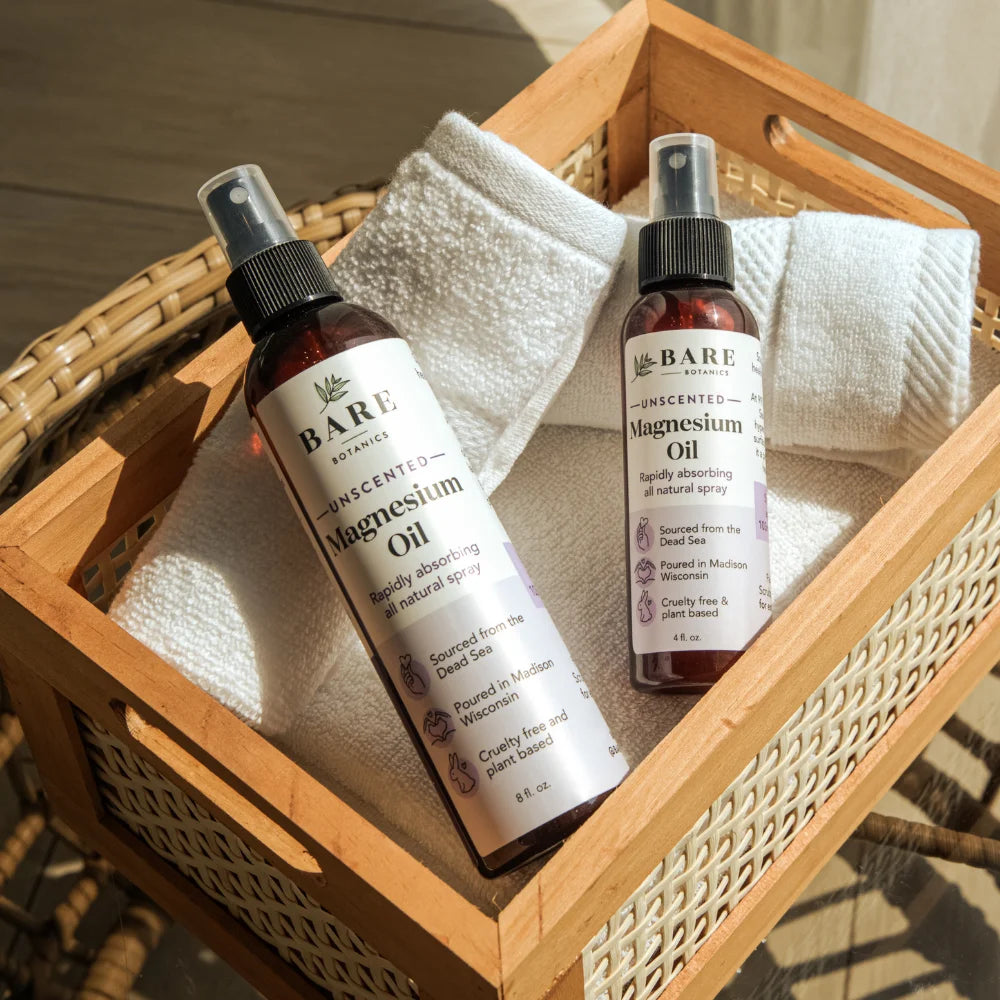 Magnesium Oil Spray Unscented 8 Fl Oz | Sourced from the Dead Sea, Made in Wisconsin