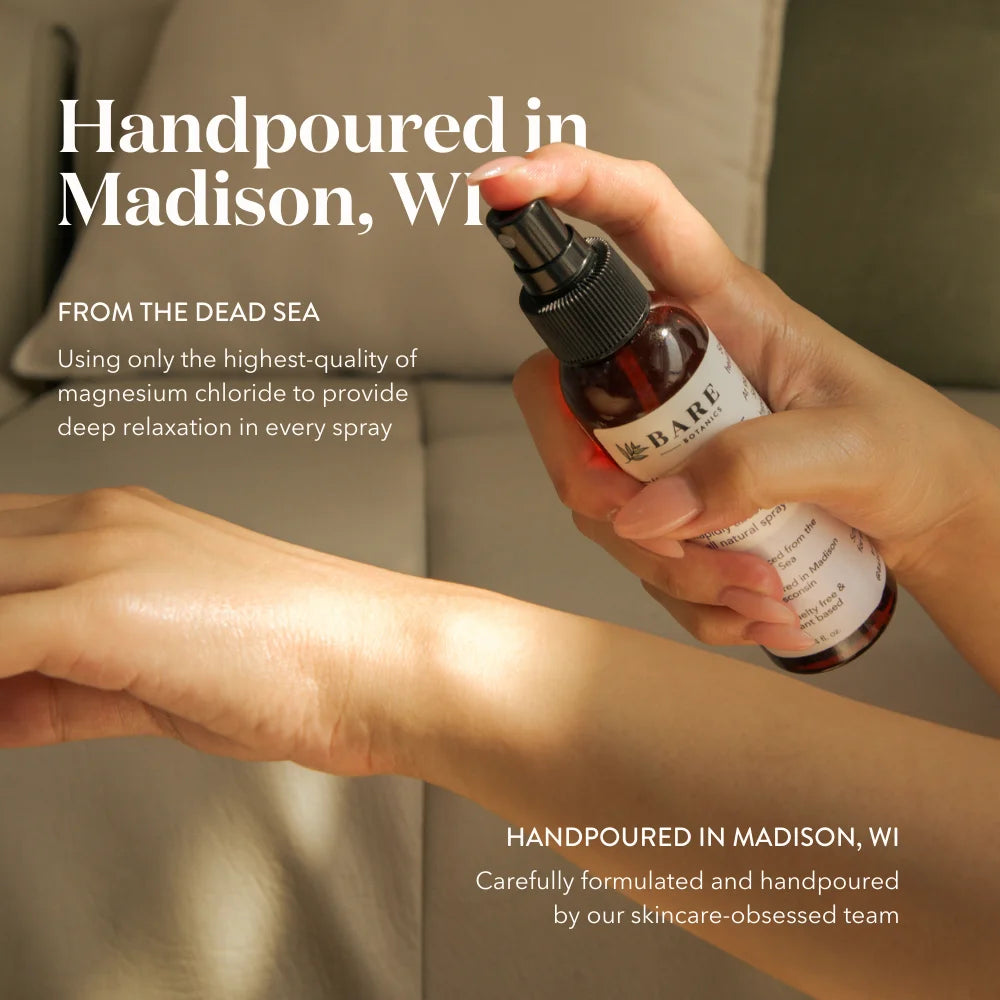 Magnesium Oil Spray Unscented 8 Fl Oz | Sourced from the Dead Sea, Made in Wisconsin